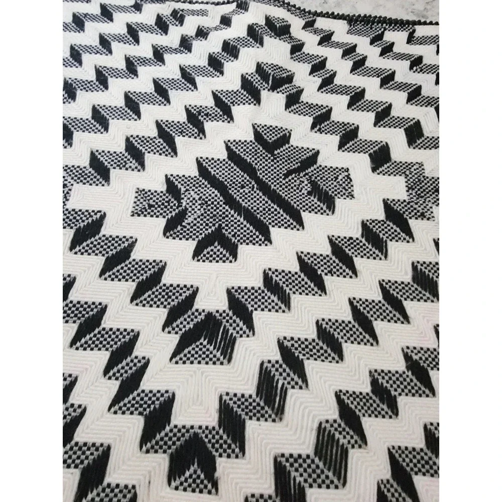 Ignite Lot of 2 Optical‎ Illusion Throw Pillow Covers Black White 16x24 NEW